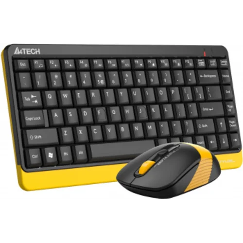 Клавиатура + мышь A4Tech Fstyler FG1110 клав:черный/желтый мышь:черный/желтый USB беспроводная Multimedia (FG1110 BUMBLEBEE) Клавиатура + мышь A4Tech Fstyler FG1110 клав:черный/желтый мышь:черный/желтый USB беспроводная Multimedia (FG1110 BUMBLEBEE)